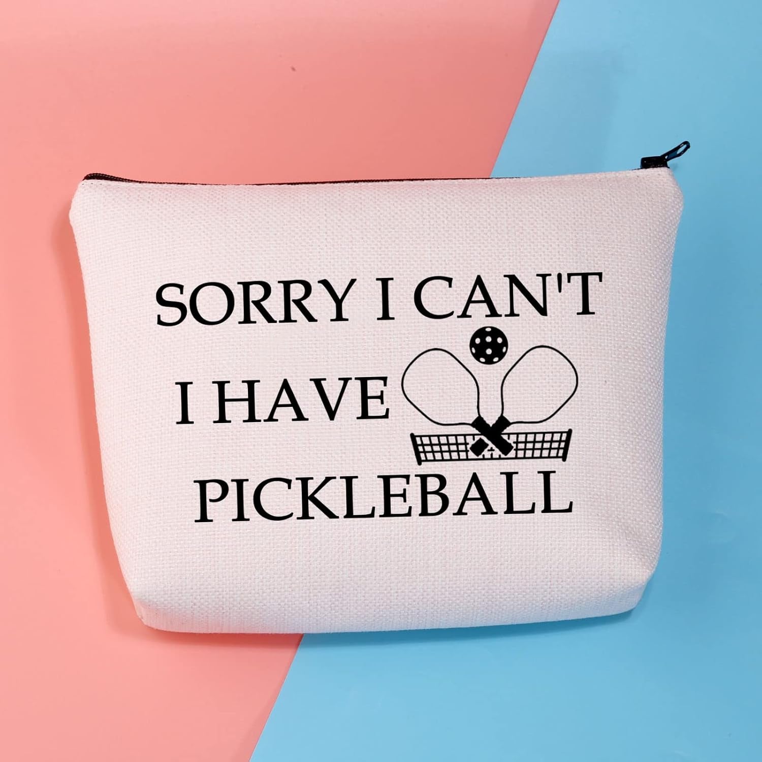 Pickleball Makeup Bag Pickleball Lover Gift Pickleball Player Gift Sorry I Can'T I Have Pickleball Zipper Pouch for Pickleball Fans Gift (Have Pickleball)