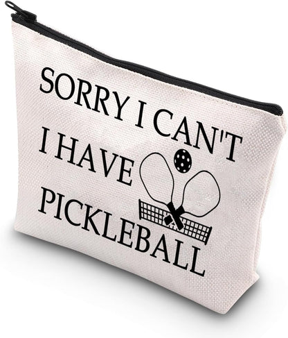 Pickleball Makeup Bag Pickleball Lover Gift Pickleball Player Gift Sorry I Can'T I Have Pickleball Zipper Pouch for Pickleball Fans Gift (Have Pickleball)