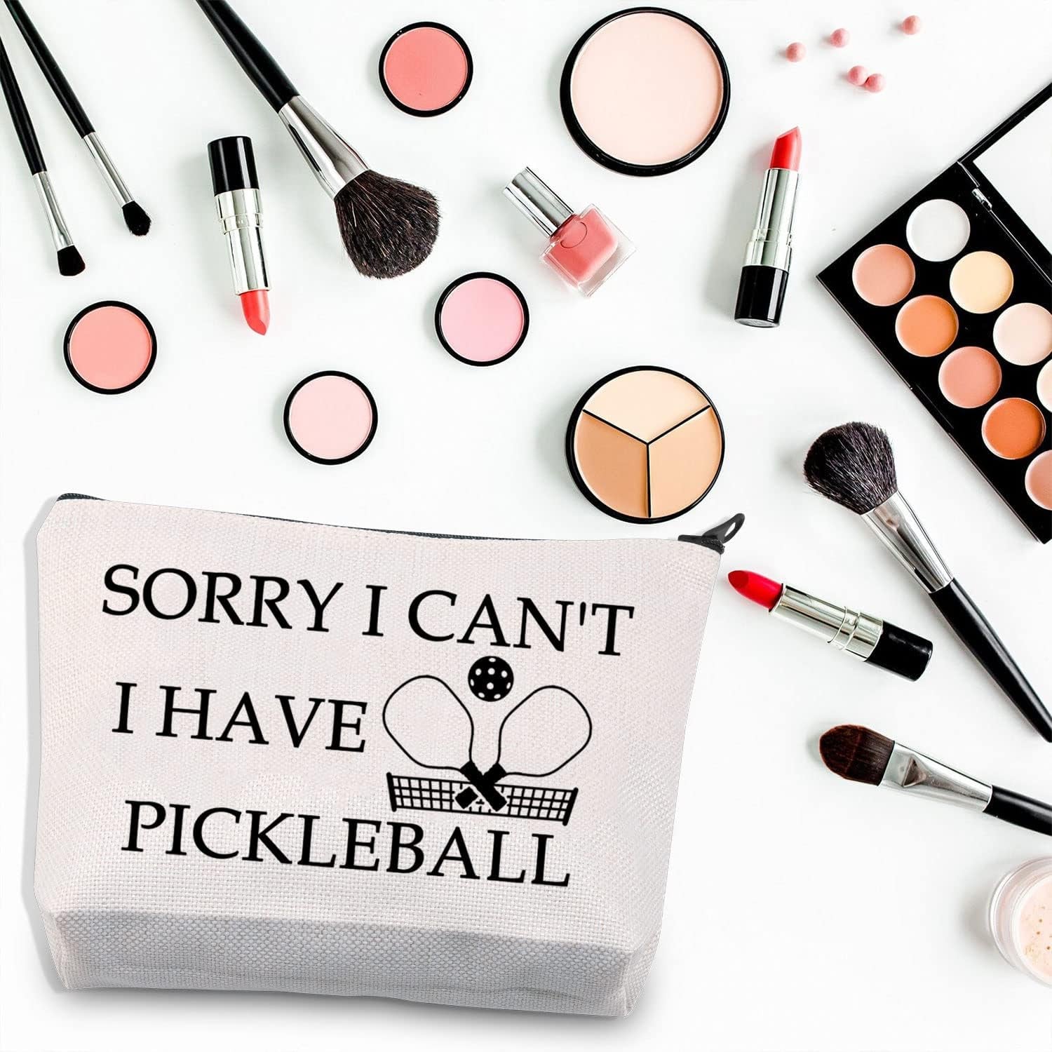 Pickleball Makeup Bag Pickleball Lover Gift Pickleball Player Gift Sorry I Can'T I Have Pickleball Zipper Pouch for Pickleball Fans Gift (Have Pickleball)