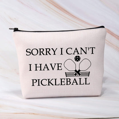 Pickleball Makeup Bag Pickleball Lover Gift Pickleball Player Gift Sorry I Can'T I Have Pickleball Zipper Pouch for Pickleball Fans Gift (Have Pickleball)